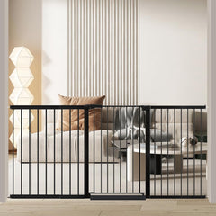 Fairy Baby 38-5 inch gate front view showing a safe barrier for stairs.