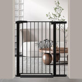 Fairy Baby 38-inch gate installed on stairs, showing secure pressure mount for wide openings.