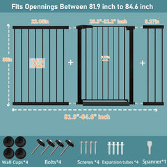 Fairy Baby 38in extra tall gate at a doorway demonstrates height and reliability.