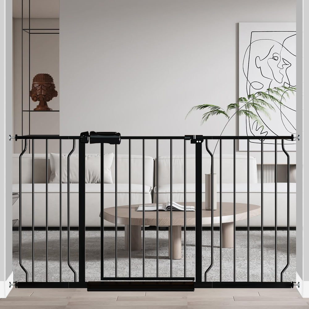 Fairy Baby extra wide gate black extended width for roomy doorway safety