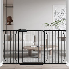 Fairy Baby extra wide gate black extended width for roomy doorway safety