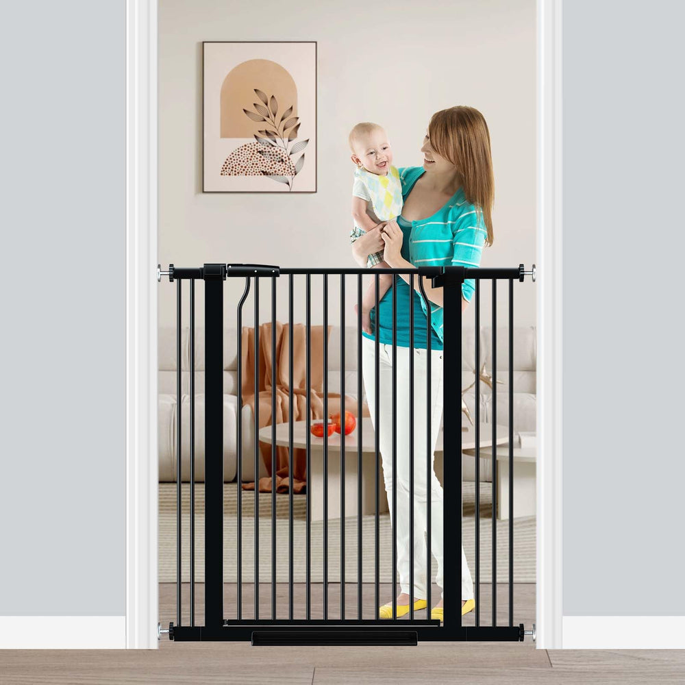 Fairy Baby gate with 40.5-inch height provides tall barrier for active toddlers and pets.