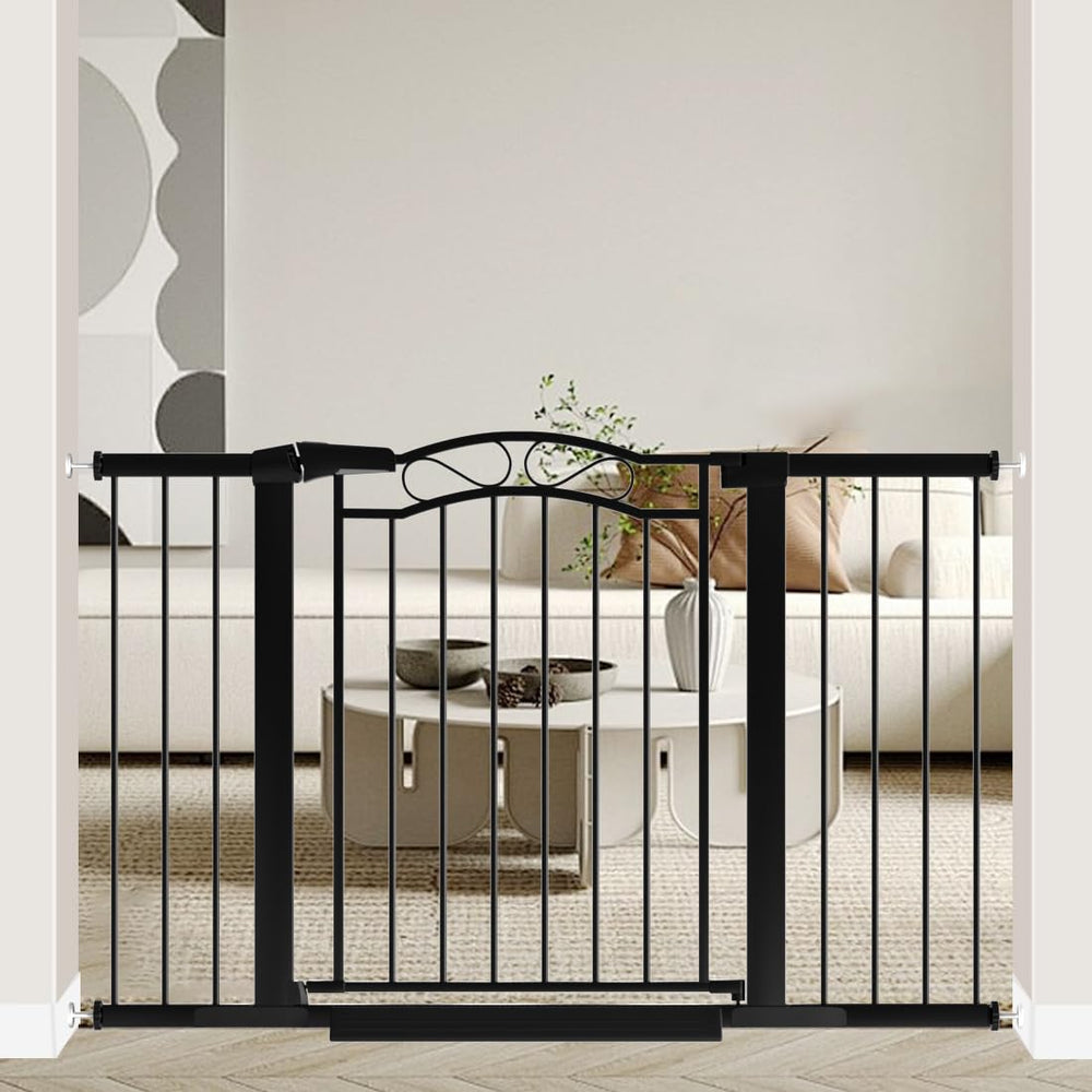 Fairy Baby gate extended-width panel keeps wide openings secure for toddlers and pets.