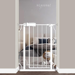 Fairy Baby narrow gate open door in white demonstrating walk-through access