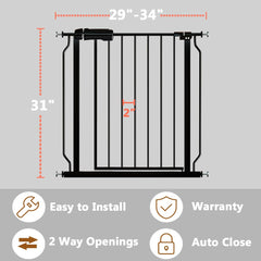 Fairy Baby gate with door open for easy passage