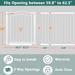 Fairy Baby walk-through gate demonstrated for easy passage without drilling