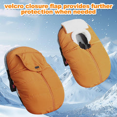 Fairy Baby winter car seat cover with soft inner lining for extra warmth and cuddly comfort.
