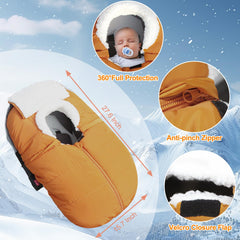 Fairy Baby winter car seat cover universal fit adapts to various seats and strollers.