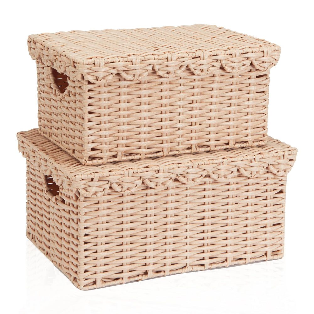 FairyHaus scalloped basket closeup highlights cream color and durable waterproof material.