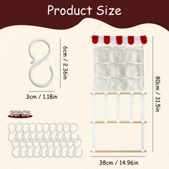 FALESHOS bow organizer shows 9 pockets for bows, accessories, or glasses