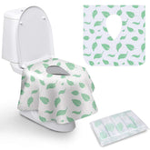 Famard toilet seat covers green leaf packaging for hygienic travel