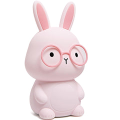 FAMIDUO Bunny Lamp color-change close-up shows adjustable brightness for cozy evenings.