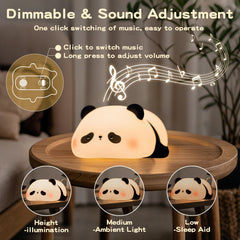 FAMIDUO Panda Night Light dimming and 30-minute timer feature