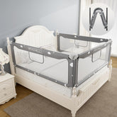 FAMILL bed rail star design and 54-inch length for quick, easy assembly in small spaces.