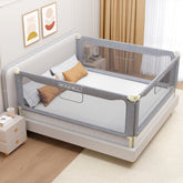 FAMILL bed rail toddlers foldable-setup shows quick, tool-free assembly for easier bed preparation.