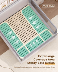 FAMILL bed rail toddlers one-side-lift enables easy access and secure side protection.