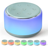 FamiSym White Noise Sound Machine Slate, front view, compact travel sleep aid for babies and adults.