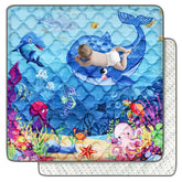 FAMOPLAY Ocean Theme baby mat with cushioned surface for safe crawling.