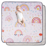 FAMOPLAY baby play mat soft-surface for comfy tummy time