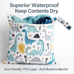 FANALALA wet dry bag zipper-closure close-up for diaper and swimwear separation