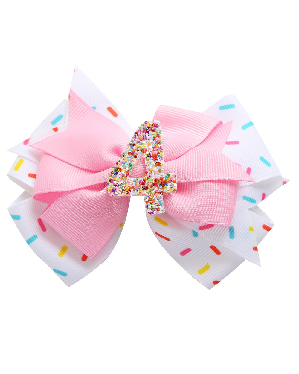 Fancheer birthday hair bow ice cream design adds cute party look for baby girls.