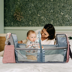 Fandiar diaper bag 13-pocket storage keeps items neatly organized during outings.