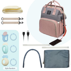 Fandiar diaper bag USB port showcases convenient on-the-go charging for devices.