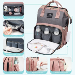 Fandiar diaper bag waterproof oxford cloth protects gear in wet weather.