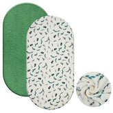 Fanfanwin flannel bassinet sheets green show a soft, warm surface for baby sleep