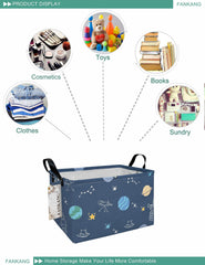 FANKANG foldable bin collapsible design shown for compact storage and versatile room use.