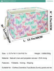FANKANG rectangular laundry basket butterfly open lid: quick access for daily tidying.