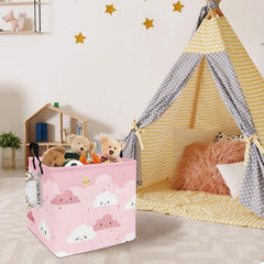 FANKANG square hamper open with toys and books for quick tidyups