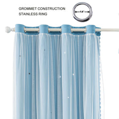FANLI double-layer curtains with pleated yarn add elegant privacy.