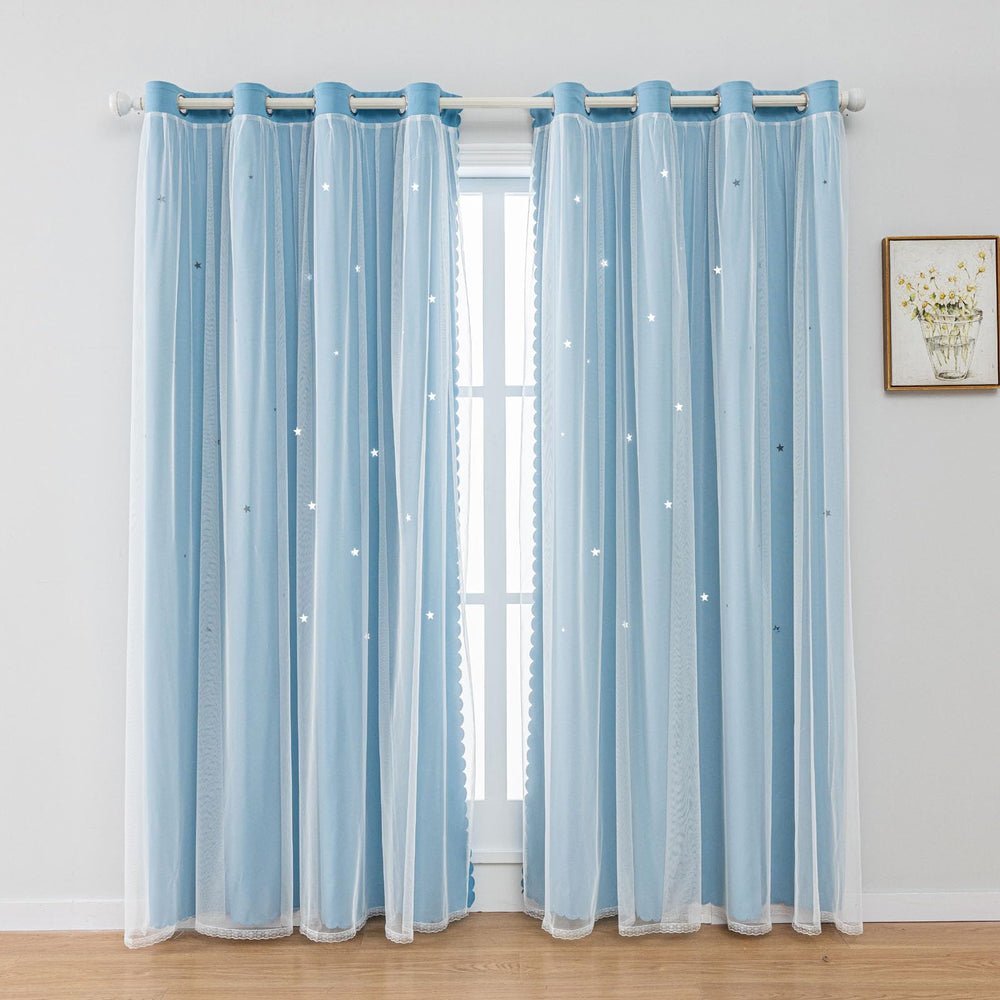 FANLI star-cutout curtains deliver dreamy lighting and privacy.