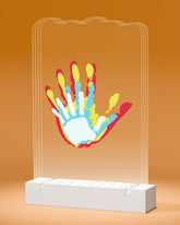 Fantastic House family handprint kit with lighting design for cozy nighttime memories.