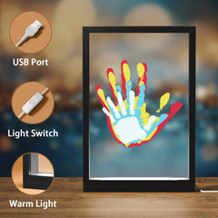 FANTASTIC HOUSE handprint-kit-dated-handprints captures memories with grandma and grandkids.