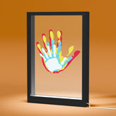 FANTASTIC HOUSE handprint-kit-frame-light for warm night-time display and keepsake gift.