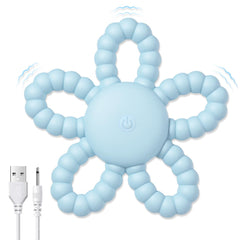Fantspati vibrating sensory chew toy petal closeup for soothing teething with soft silicone texture