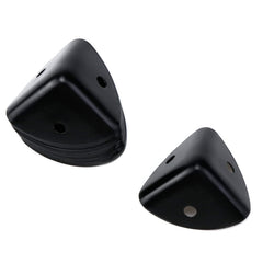 Faotup metal box corner protector black closeup highlights sturdy metal edge protection.