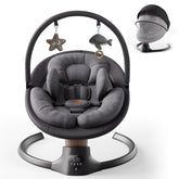 FasonBaby electric baby swing side view shows compact indoor-friendly design for easy setup