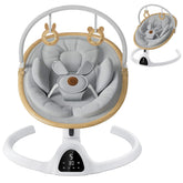 FasonBaby infant swing wood grain design blends stylish decor with safe, gentle motion