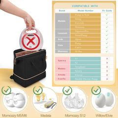 Fasrom cooler compartment keeps bottles cool during travel or daily outings