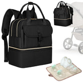 Fasrom wearable breast pump bag back view shows durable construction for on-the-go pumping.