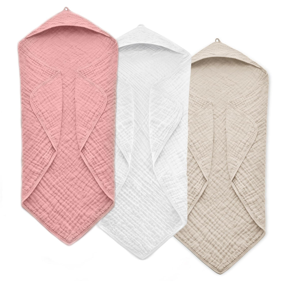 FAVERDIIY hooded baby towel newborn 35x35 inches provides cozy wrap for quick warmth after bath.