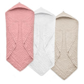 FAVERDIIY hooded baby towel newborn 35x35 inches provides cozy wrap for quick warmth after bath.