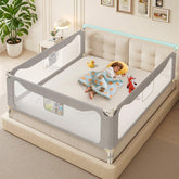 FAVIRZCE king-size bed rail with three-side protection for safer toddler sleep