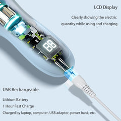Favrison baby hair clippers USB-rechargeable for flexible charging.