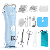 Favrison baby hair clippers waterproof design for wet and dry trims.