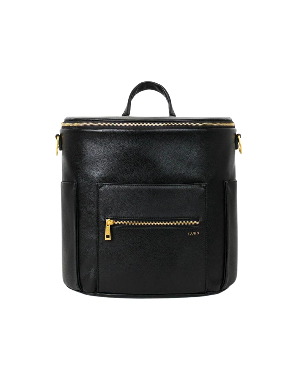 FAWN DESIGN Mini Diaper Bag front view highlights compact travel-ready style for easy errands.