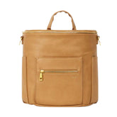 FAWN DESIGN Mini Diaper Bag front view with chic faux leather and organized pockets